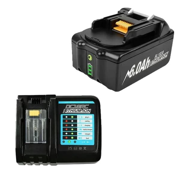 Makita 18V Batteri, 6Ah Kapacitet, Kompatibel med BL1830/BL1860, 18V, 3