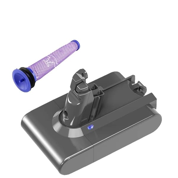 Batteripakke, 21700 Lithium Ion, Udskiftning til Dyson V8, La Francia, V8 1 før 1 efter