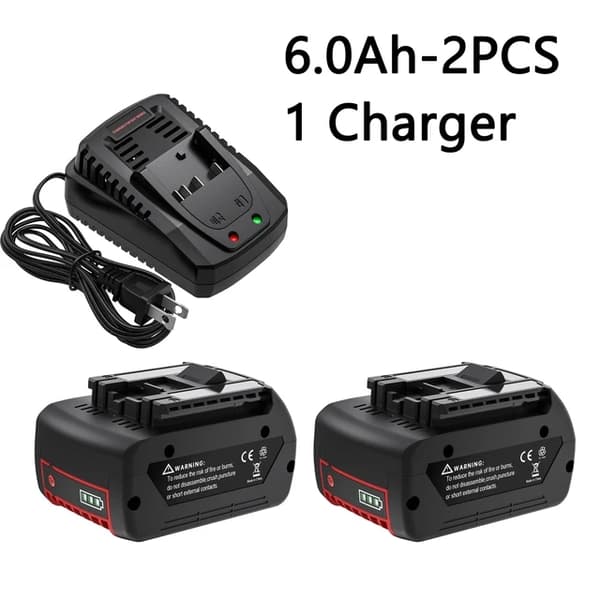 Bosch 18V batteri, 60Ah kapacitet, uppladdningsbart Li-ion, 4 batteri