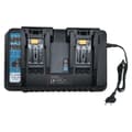 Miniatyrbillede 1 af 2: Makita 18V Batterioplader, Kompatibel med BL1850B og BL1860, Hurtig Opladning til Værktøj med Strøm, Sort