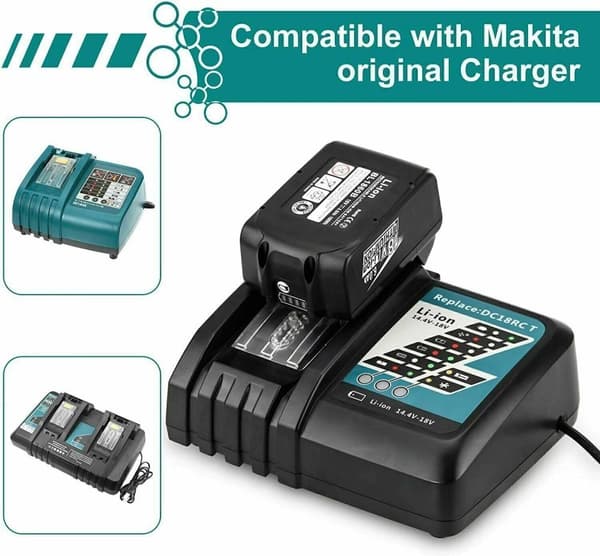 Makita Kompatibelt LXT Batteri, 18V, 6.0Ah Kapacitet, Li-ion Teknik