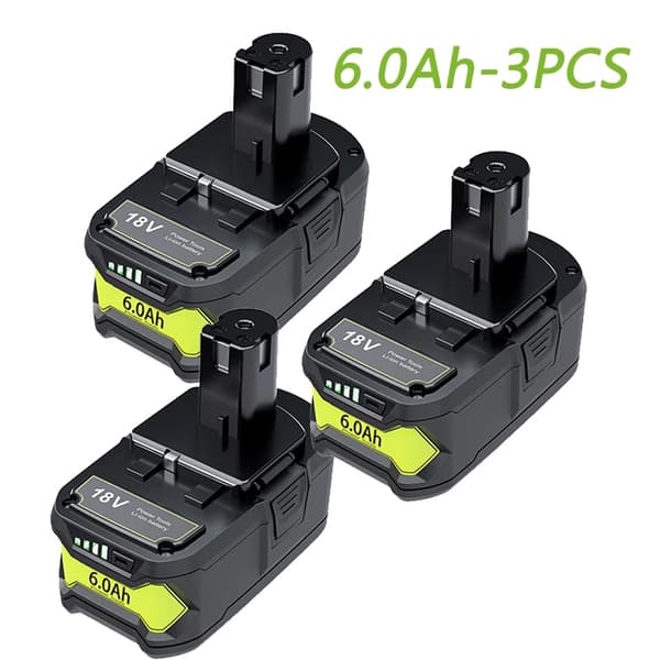 Ryobi 18v batteri, Kompatibel med P102 P103, Långvarig Trådlös Kraft, 1 st 6,0Ah