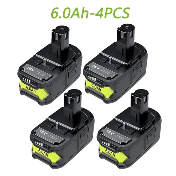 Ryobi 18v Batteri, Kompatibel med P102 P103, Langvarig Trådløs Kraft, 1PCS 60Ah