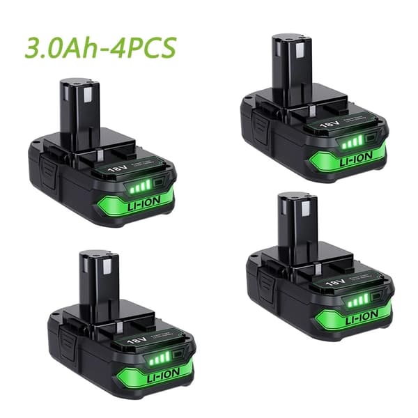 Ryobi 18v Batteri, Kompatibel med P102 P103, Langvarig Trådløs Kraft, 1PCS 60Ah