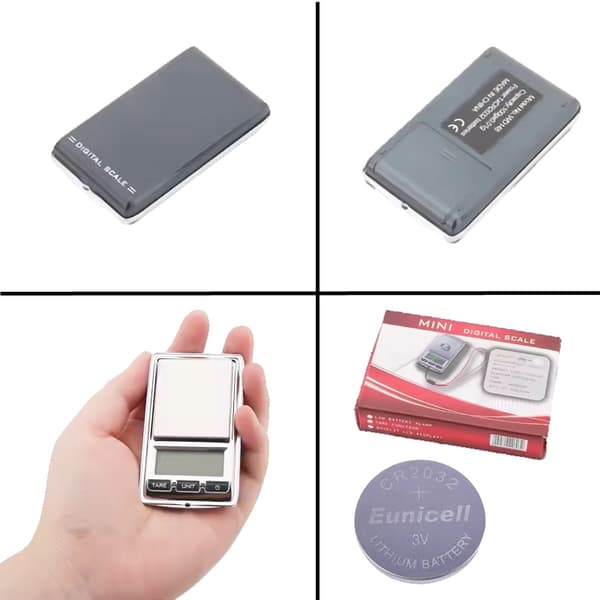 Digital mini våg 0,01g - 200g ink batteri CR2032 pocketscale .