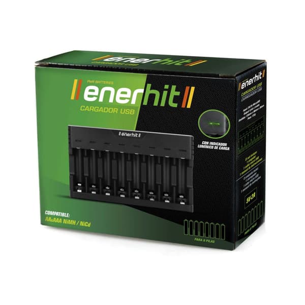 Energy Usb Battery Charger (8 Units) Aa And Aaa