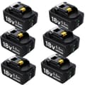 Miniatyrbillede 1 af 2: 18V Li-ion batteri til Makita værktøj, 5,5Ah kapacitet, LED-indikator,6 stk