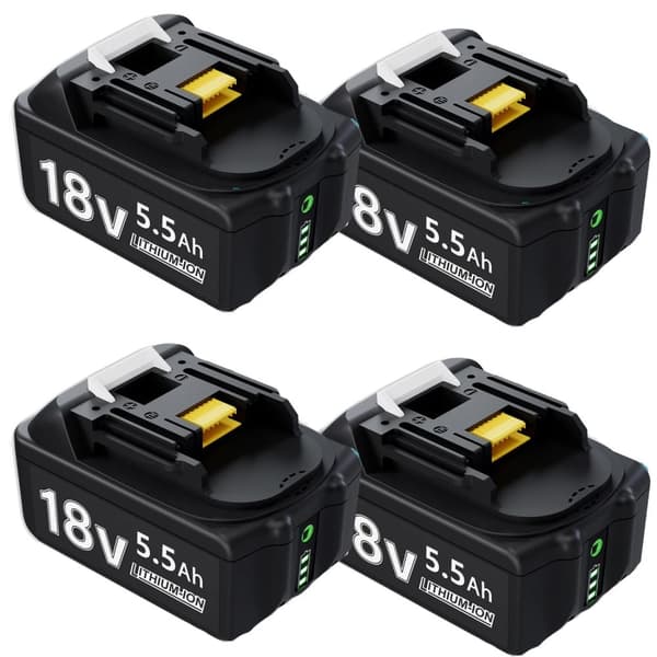 18V Li-ion batteri til Makita værktøj, 5,5Ah kapacitet, LED-indikator,6 stk