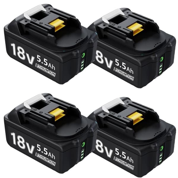 18V Li-ion batteri til Makita værktøj, 5,5Ah kapacitet, LED-indikator,6 stk