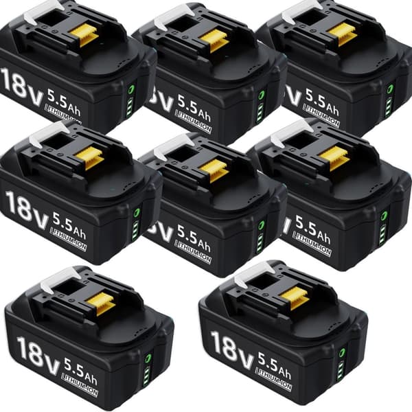 18V Li-ion batteri til Makita værktøj, 5,5Ah kapacitet, LED-indikator,6 stk