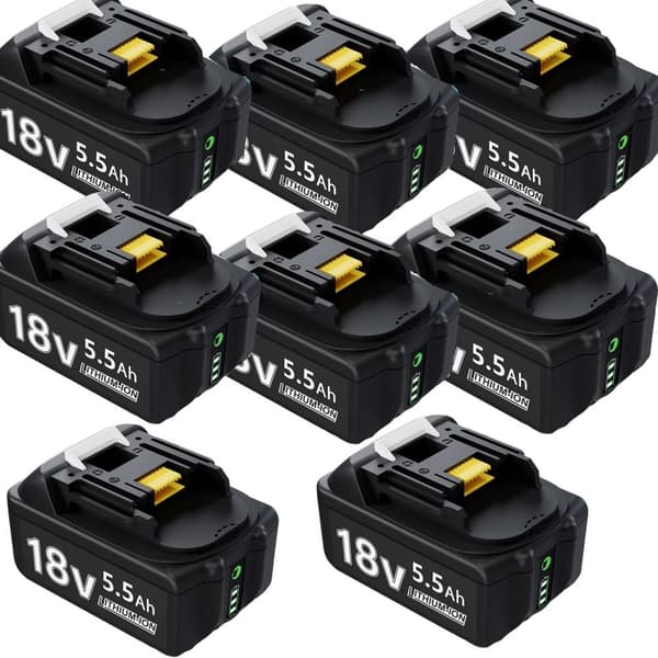 18V Li-ion batteri til Makita værktøj, 5,5Ah kapacitet, LED-indikator,6 stk