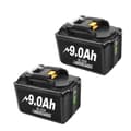 Miniatyrbillede 2 af 2: Makita 18V Udskiftningsbatteri, 9000mAh Kapacitet, Avanceret Li-Ion Teknologi,2 stykker 9000mAh
