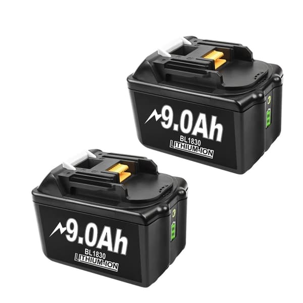 Makita 18V Udskiftningsbatteri, 9000mAh Kapacitet, Avanceret Li-Ion Teknologi,2 stykker 9000mAh