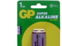 GP Batteries Super Alkaline 9V, Engangsbatteri, Alkalinsk, 9 V, 25,5 mm, 16,5 mm, 47,5 mm
