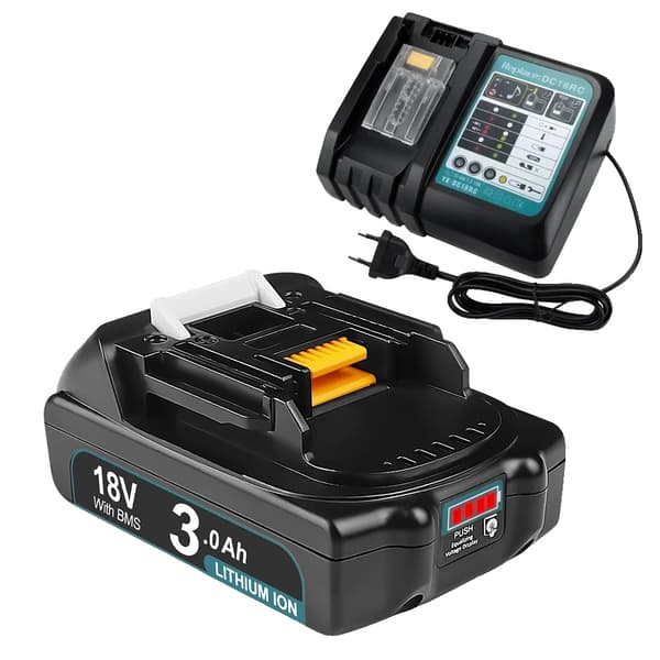 Makita 18V Li-jon Batteri, 3Ah Kapacitet, Inbyggt Batterihanteringssystem,Kombinationsset A