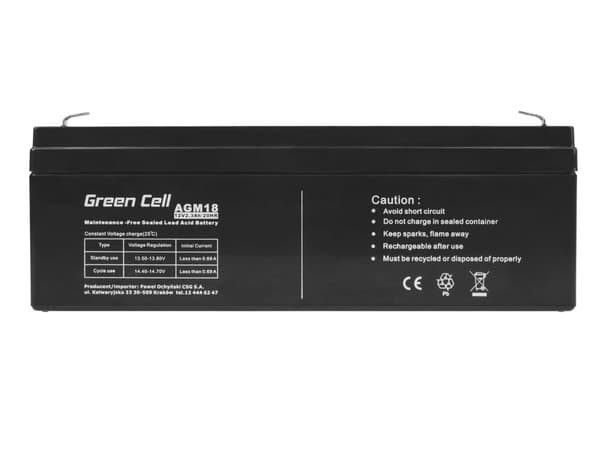 Green Cell AGM18 UPS batteri 12 V 2,3 Ah