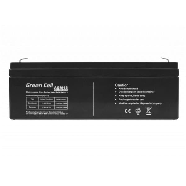 Green Cell AGM18 UPS batteri 12 V 2,3 Ah