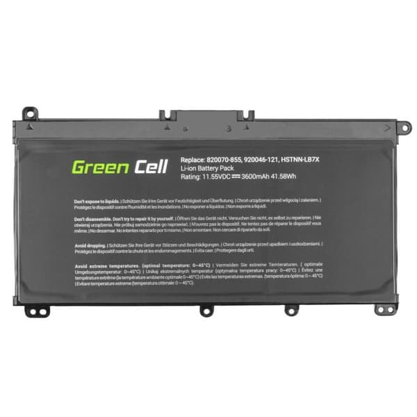 Laptop batteri Green Cell HP145 Sort 3600 mAh