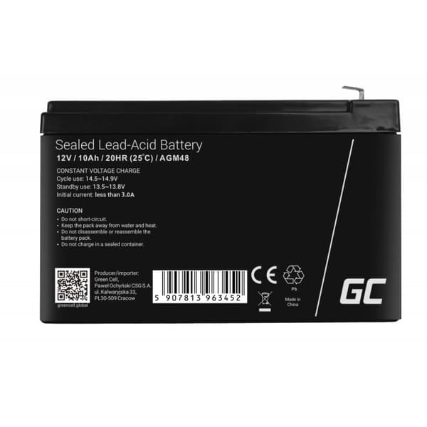 Green Cell AGM48 UPS batteri Forseglet blysyre (VRLA) 12 V 10 Ah