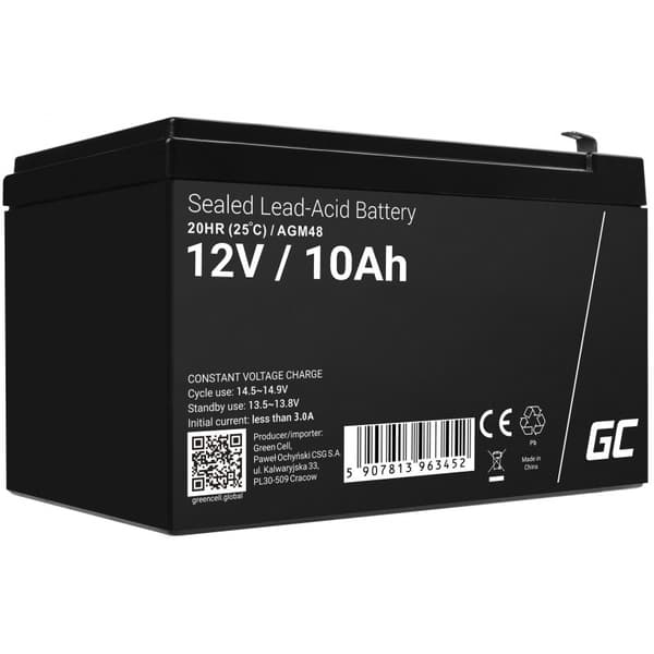 Green Cell AGM48 UPS batteri Forseglet blysyre (VRLA) 12 V 10 Ah