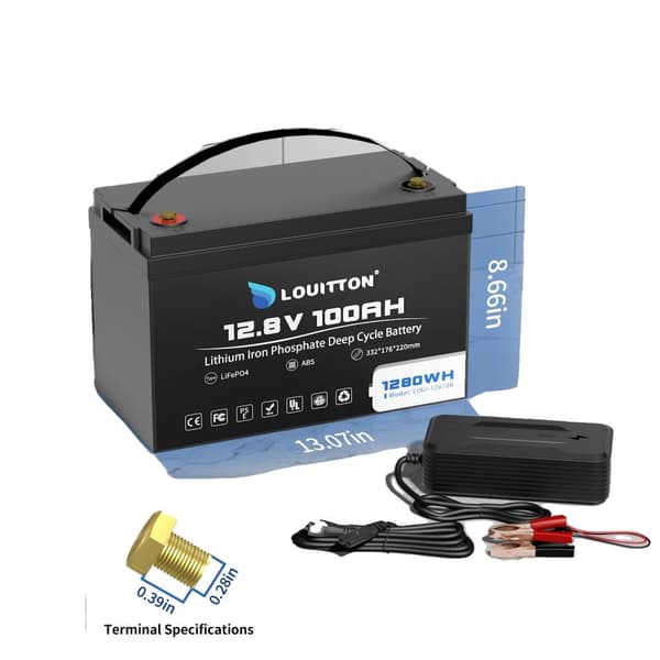 12V Lithium Jern Fosfat Batteri, 100Ah Kapacitet, Høj Afladningsstrøm,12V 100AH