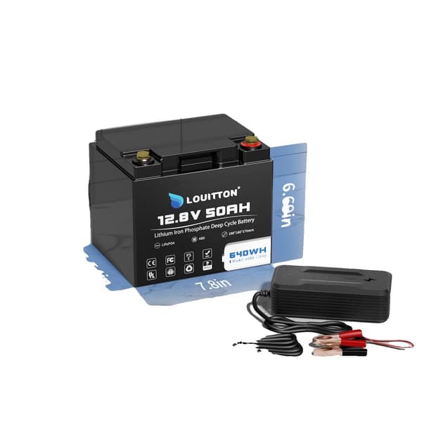 LiFePO4 batteripakke, 50Ah og 100Ah kapacitet, 12,8V nominelt spænding,12V 100AH
