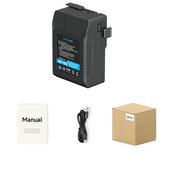 PALO Mini V Mount Batteri, 12500mAh Kapacitet, PD 60W Bidirektionel Opladning,1STK