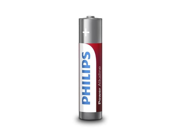 Philips Power Alkaline LR03P6BP/10, Kertakäyttöinen akku, AAA, Alkali, 1,5 V, 6 kpl, Valkoinen
