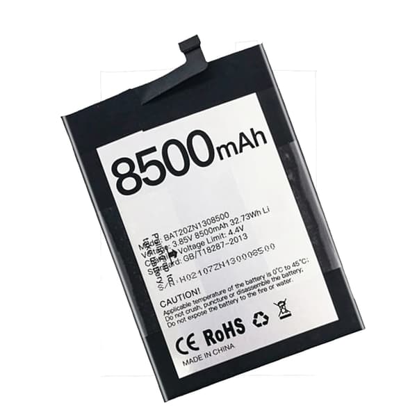 Ersättningsbatteri för Doogee S86 Pro, 8500mAh kapacitet, kompatibel design, säker kemi