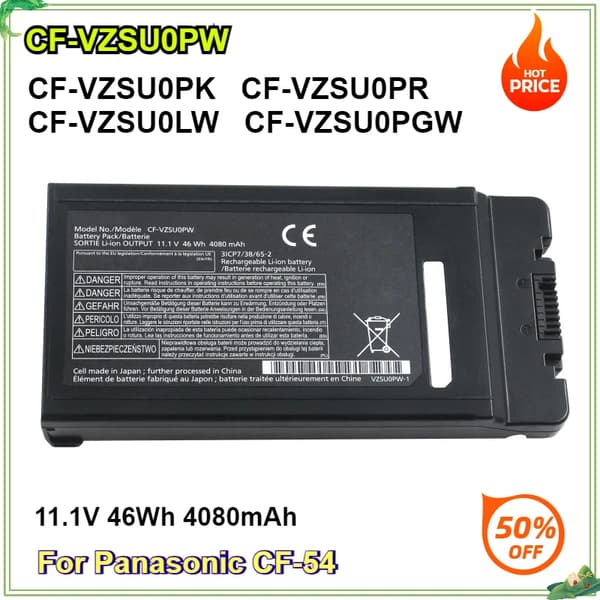 Laptopbatteri, 11,1V spænding, 46Wh kapacitet, 6-celle design