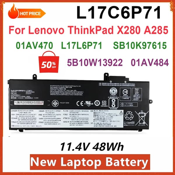 Batteriudskiftning til bærbar computer, 48Wh kapacitet, 11.4V spænding, Li-Ion type