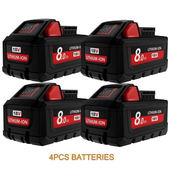 M18 Ersättningsbatteri, 8000mAh kapacitet, 18V litiumjon,4 8,0Ah