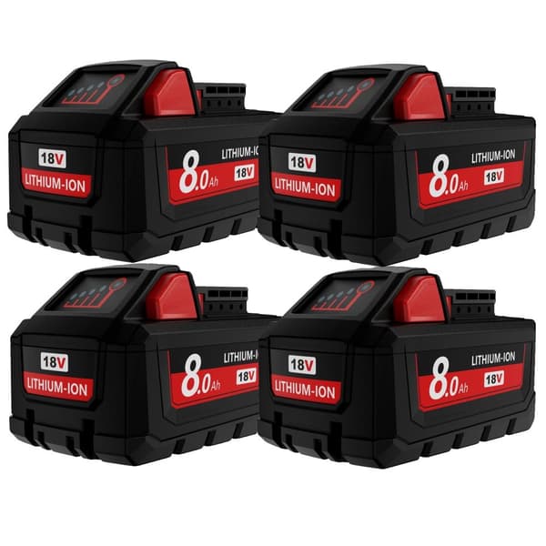 M18 Ersättningsbatteri, 8000mAh kapacitet, 18V litiumjon,4 8,0Ah
