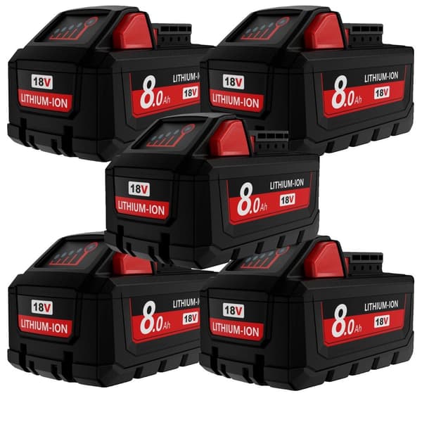 M18 Ersättningsbatteri, 8000mAh kapacitet, 18V litiumjon,5 8,0Ah