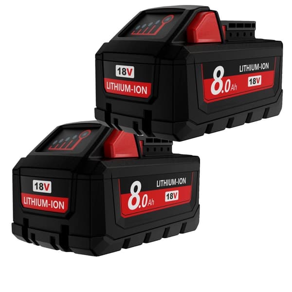 M18 Ersättningsbatteri, 8000mAh kapacitet, 18V litiumjon,2 8,0Ah