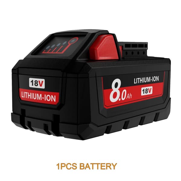 M18 Ersättningsbatteri, 8000mAh kapacitet, 18V litiumjon,8,0Ah