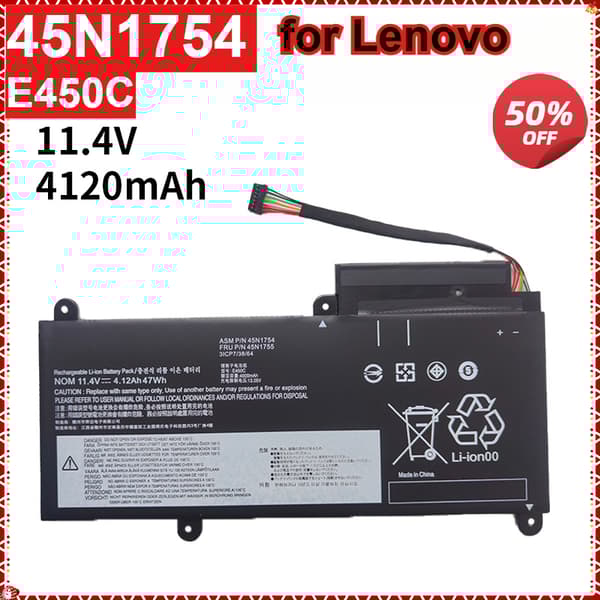 Uusi kannettavan tietokoneen akku, suuri kapasiteetti 4120mAh, yhteensopiva Lenovo E450 -sarjan kanssa,E450C 4120mAh