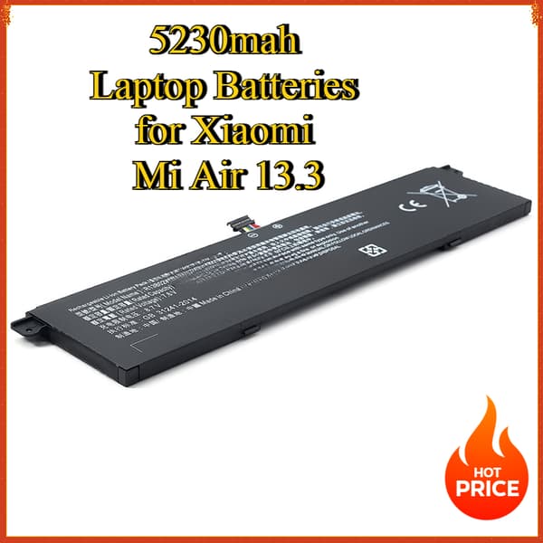 Xiaomi Mi Air 13.3 Laptop Batteri, 39Wh Høj Kapacitet, 7.6V Spænding, Li-polymer Type