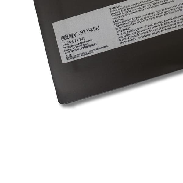 MSI Laptop Batteri, 5700mAh Kapacitet, Li-ion Teknologi, Kompatibel med GS63VR og GS73VR Serien