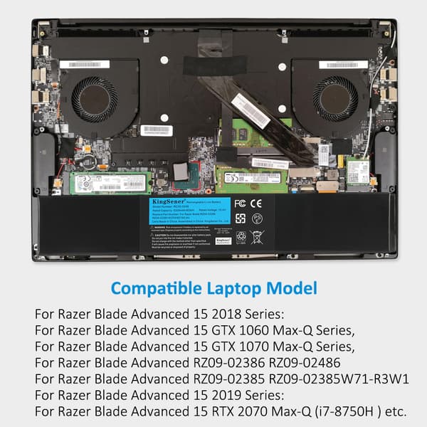 RC Laptopbatteri, 5209mAh kapacitet, 15.4V spänning, Li-Ion typ