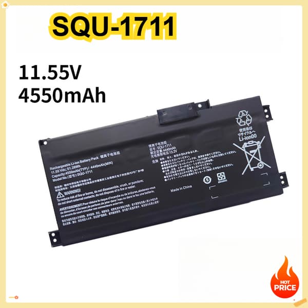 SQU-1711 Laptopbatteri, 11.55V, 4440mAh kapacitet,Squ-1711 4550mAh