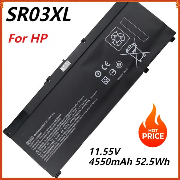 SR03XL Laptopbatteri, 52,5Wh kapacitet, 11,55V spænding, Li-ion kemi