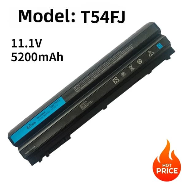 Dell bærbar computerbatteri, 11.1V, høj kapacitet muligheder,T54FJ 5200mAh