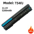 Miniatyrbillede 2 af 2: Dell bærbar computerbatteri, 11.1V, høj kapacitet muligheder,T54FJ 5200mAh