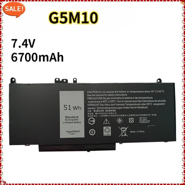 G5M10 Laptopbatteri, 6700mAh kapacitet, Li-Polymer teknologi,G5M10 6700mAh