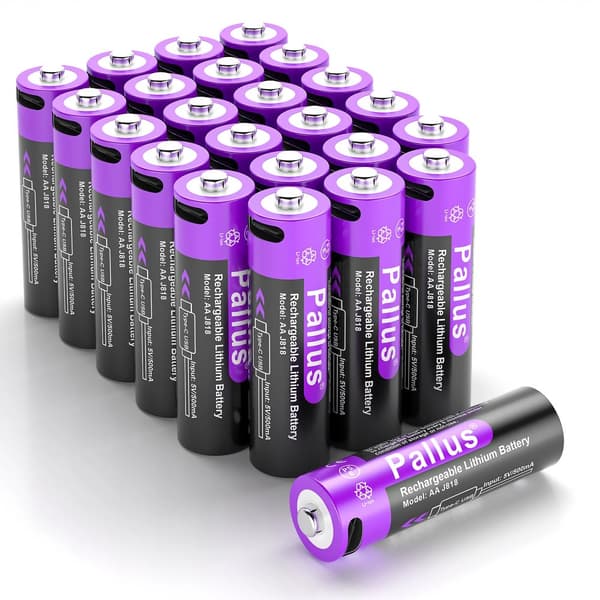 AA genopladelige batterier, 3350mWh kapacitet, 1.5V udgang,1,5V, 24 stk. batteri