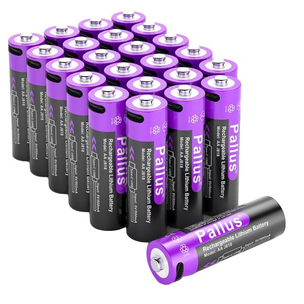 AA genopladelige batterier, 3350mWh kapacitet, 1.5V udgang,1,5V, 24 stk. batteri