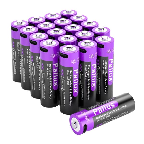 AA genopladelige batterier, 3350mWh kapacitet, 1.5V udgang,20 stk. batteri, 1,5V