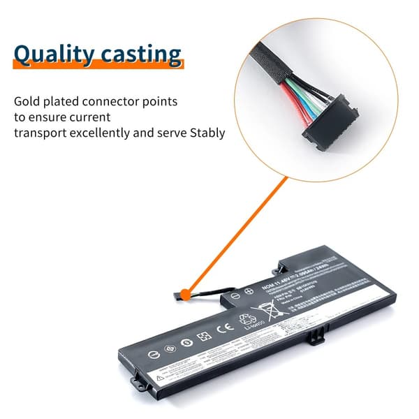 Lenovo ThinkPad bærbar computerbatteri, 2000mAh kapacitet, 11.46V spænding,01AV489 2000mAh