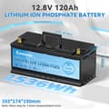 Pikkukuva 2 / 2: Litiumrautafosfaattipatteri, 12.8V, 100Ah/120Ah vaihtoehdot,12V 120Ah bluetooth